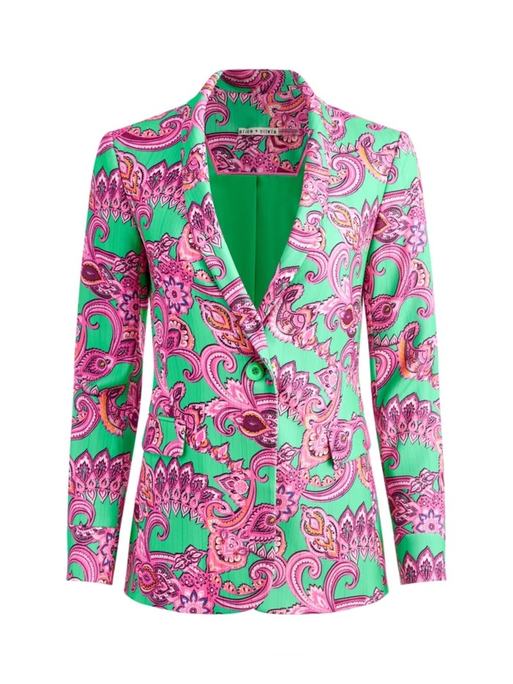 Alice + Olivia MACEY CUFFED SHAWL COLLAR BLAZER - Picture 7 of 11